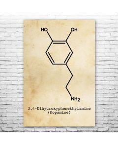 Dopamine Molecule Poster Patent Print