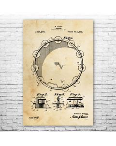 Tambourine Patent Print Poster