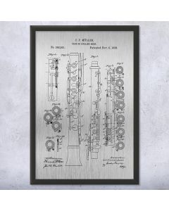 Oboe English Horn Patent Framed Print