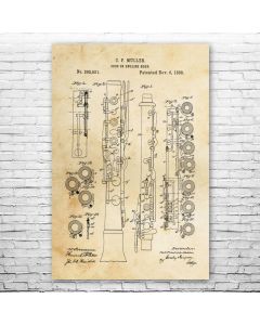 Oboe English Horn Poster Patent Print