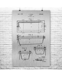 Bath Tub Patent Print Poster