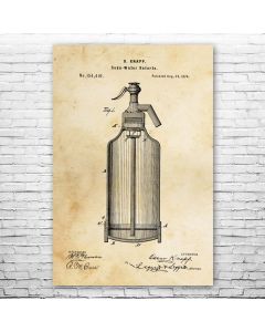 Seltzer Bottle Poster Patent Print