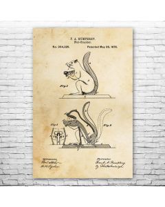 Squirrel Nut Cracker Patent Print Poster