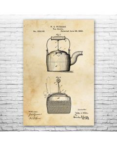 Tea Kettle Patent Print Poster