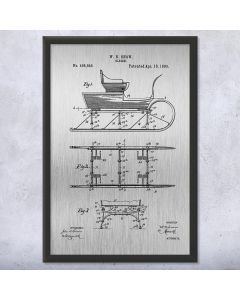 Sleigh Framed Patent Print