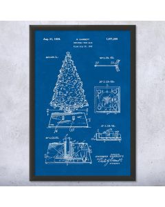 Rotating Christmas Tree Framed Patent Print