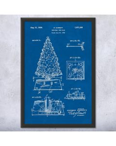 Christmas Tree Rotating Base Framed Print