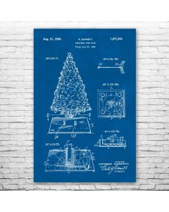 Rotating Christmas Tree Poster Print