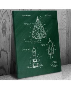 Christmas Tree Light Canvas Patent Art Print