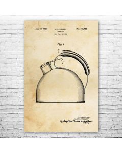 Whistling Tea Kettle Patent Print Poster