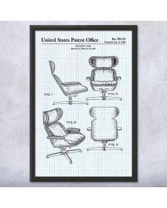 Lounge Chair Framed Patent Print