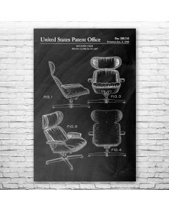 Lounge Chair Poster Patent Print