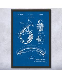 Marching Tuba Patent Framed Print