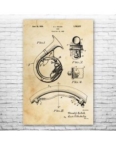 Marching Tuba Patent Print Poster