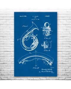 Marching Tuba Poster Patent Print