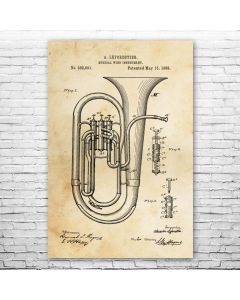 Concert Tuba Poster Patent Print