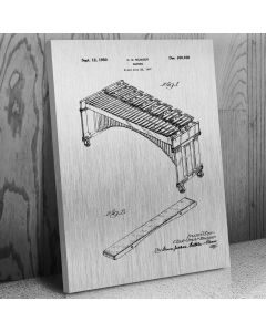 Marimba Keyboard Percussion Canvas Patent Art Print