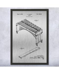 Marimba Keyboard Framed Patent Print