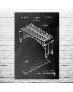 Marimba Keyboard Poster Patent Print