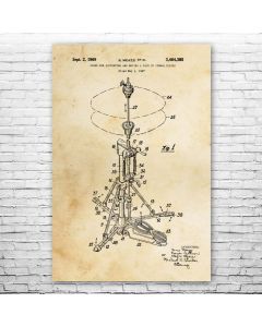 Hi Hat Stand Patent Print Poster