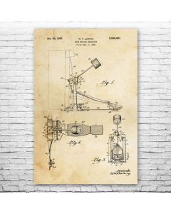Bass Drum Pedal Poster Patent Print