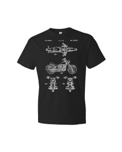 Super Glide Motorcycle Patent T-Shirt