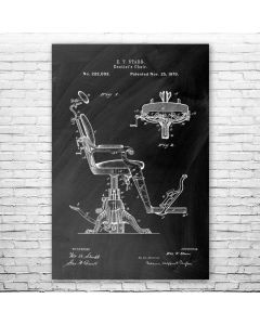 Dentist Chair Patent Print Poster