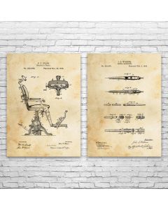 Dentist Office Patent Prints Set of 2