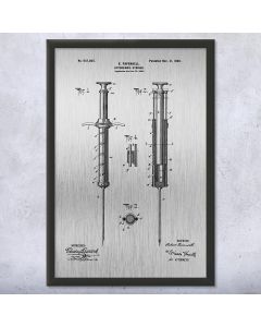 Hypodermic Syringe Patent Framed Print
