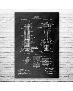 Bunsen Gas Burner Poster Patent Print