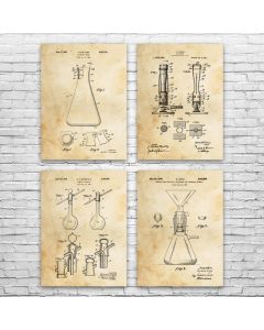Chemistry Lab Patent Posters Set of 4