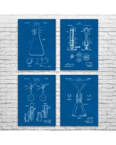 Chemistry Lab Patent Posters Set of 4