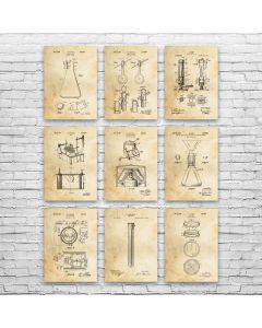 Chemistry Patent Posters Set of 9