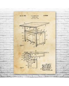 Architect Drafting Table Patent Print Poster