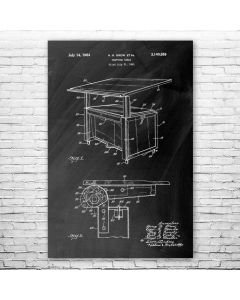 Architect Drafting Table Poster Patent Print