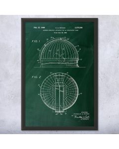 Space Observatory Dome Patent Framed Print