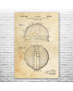 Space Observatory Dome Poster Patent Print