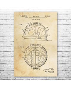 Space Observatory Dome Poster Print