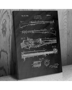 M1 Garand Rifle WW2 Canvas Patent Art Print