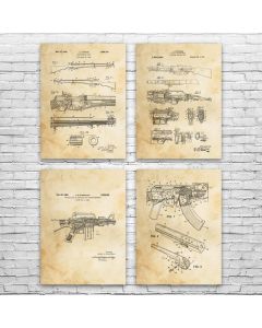 Combat Rifle Patent Posters Set of 4