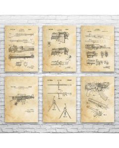 Combat Rifle Patent Posters Set of 6
