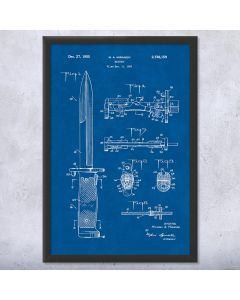 Rifle Bayonet Patent Framed Print