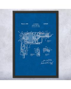 Electric Power Drill Framed Patent Print