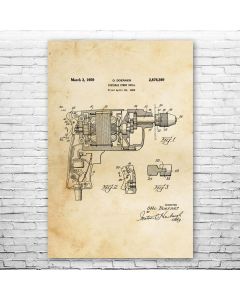 Electric Power Drill Patent Print Poster