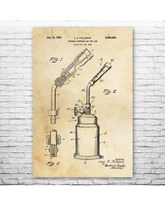 Blow Torch Poster Patent Print