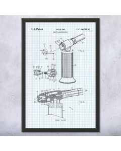 Torch Lighter Patent Framed Print