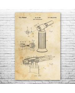 Torch Lighter Patent Print Poster