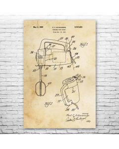 Hand Mixer Patent Print Poster