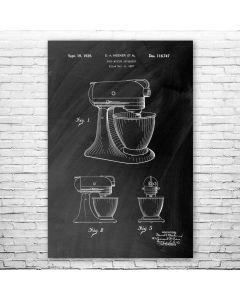 Stand Mixer Patent Print Poster