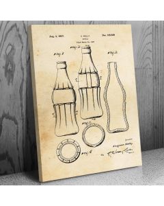 Classic Cola Bottle Patent Canvas Print